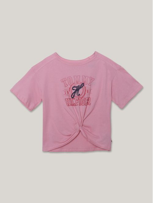 Polera De Niña Script Con Logo
