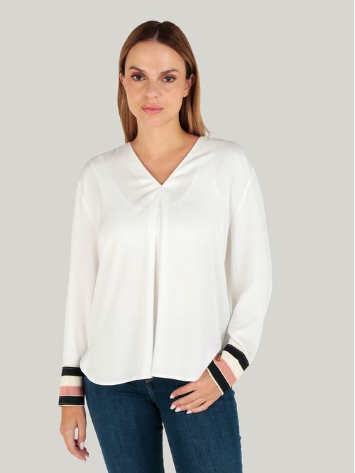 Blusa Global Stripe Con Logo