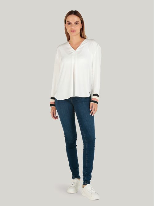 Blusa Global Stripe Con Logo