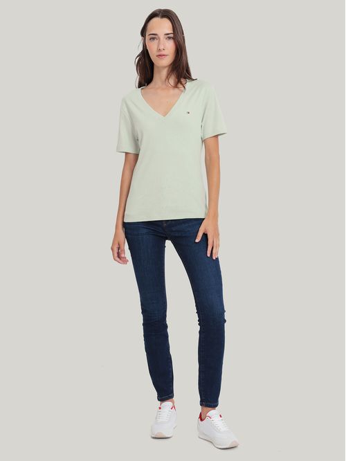 Polera A Rayas V-Neck Slim Fit