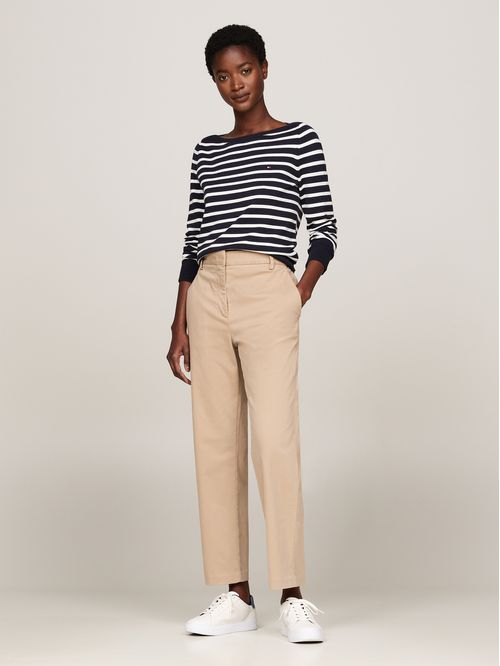 Sweater Con Cuello Estilo Barco
