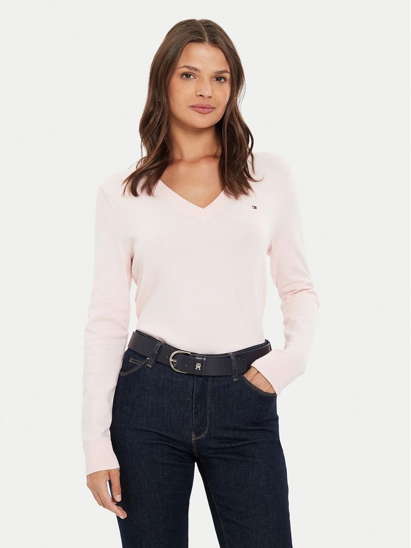 Sweater-Solid-Con-Cuello-En-V