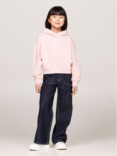 Polerón Hoodie De Niña Amplio Con Logo