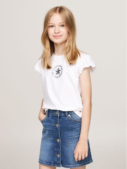 Polera De Niña Con Logo Metálico