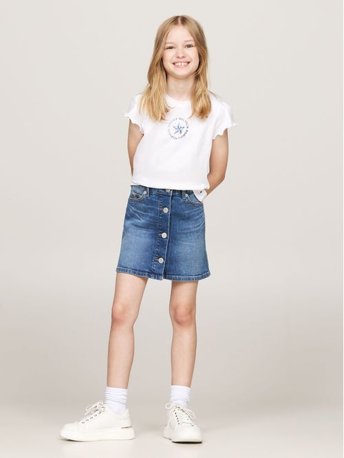 Polera De Niña Con Logo Metálico