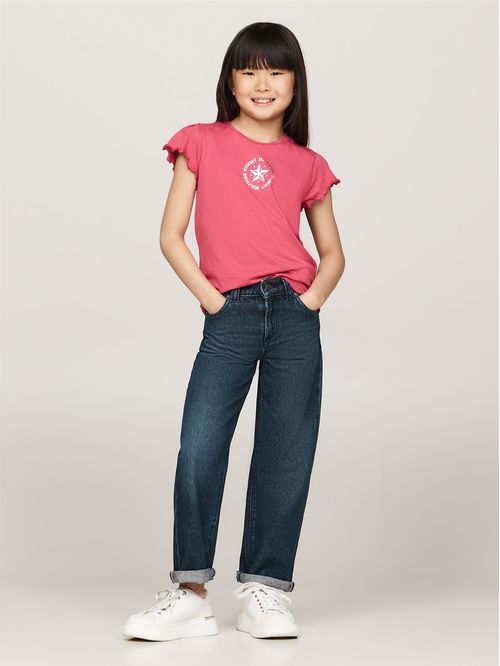 Polera De Niña Con Logo Metálico