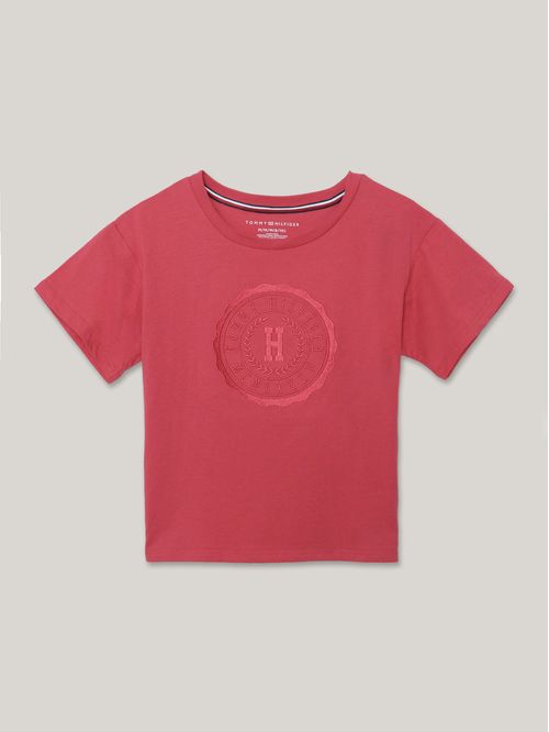 Polera De Niña Con Logo Bordado