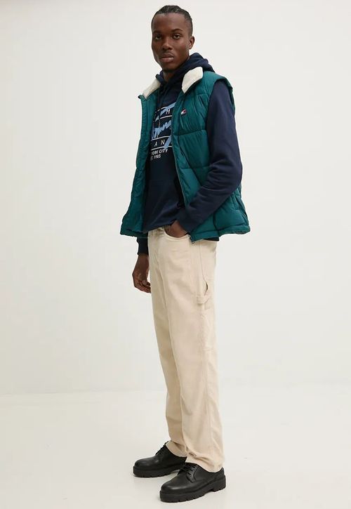 Parka Vest Acolchada Con Cuello Alto