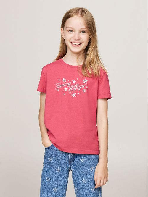 Polera De Niña Con Logo Script