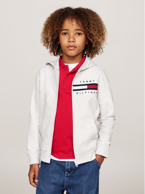 Polerón Hoodie De Niño Con Ribetes