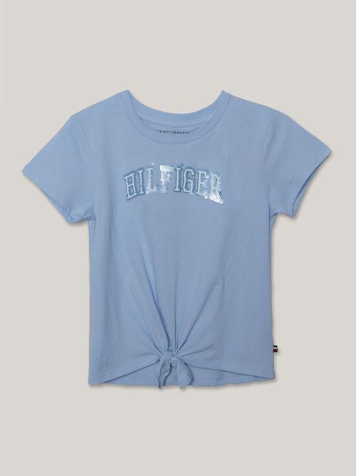Polera De Niña Sequin Con Logo