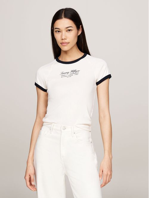 Polera Slim Fit Con Logo Script