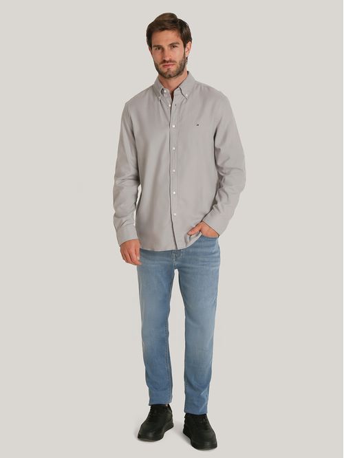 Camisa Herringbone Solid Regular Fit