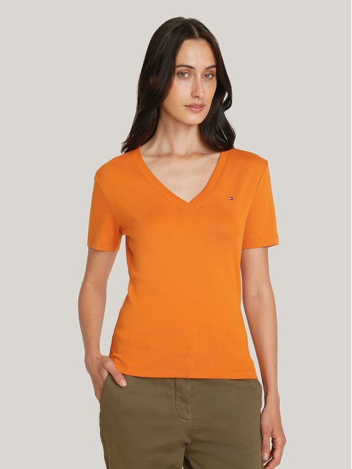 Polera A Rayas V-Neck Slim Fit