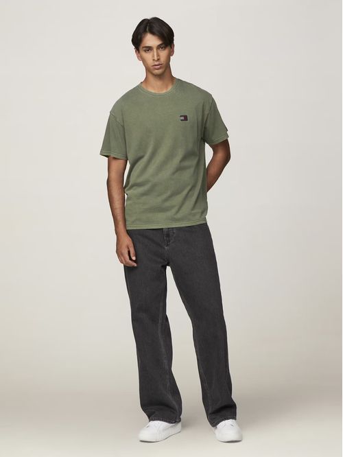 Polera Relaxed Fit Con Parche Tejido