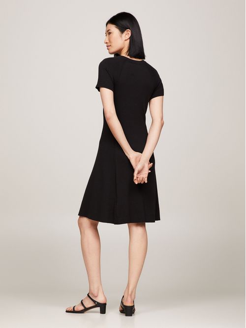 Vestido Corte Evasé Con Logo