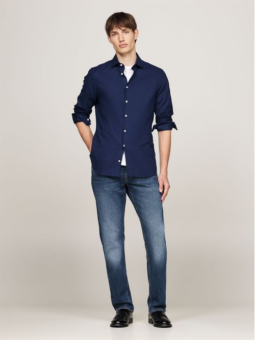 Camisa En Tejido Dobby Slim Fit