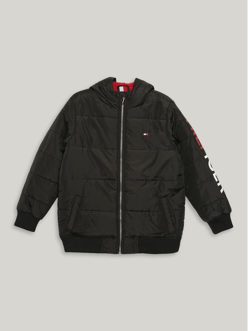 Parka De Niño Con Gorro Acolchada Con Logo