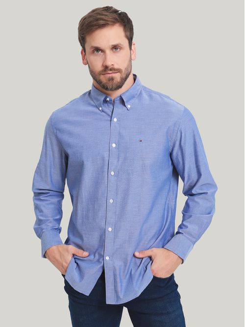 Camisa De Vestir Classic Con Logo