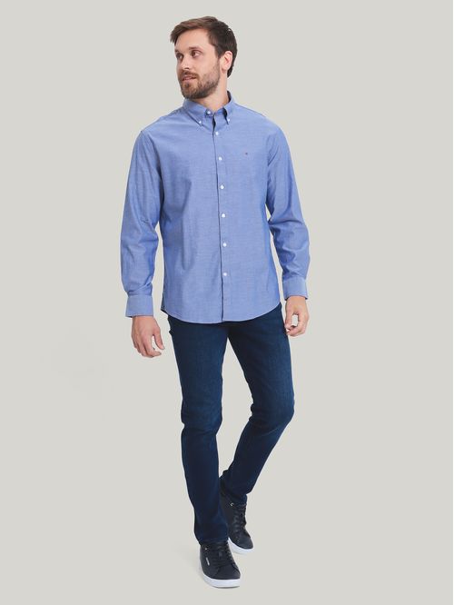Camisa De Vestir Classic Con Logo