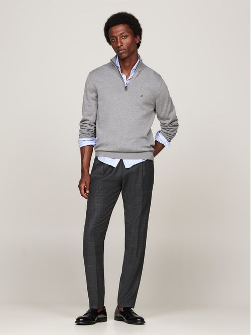 Sweater Essential Cotton Con Medio Cierre