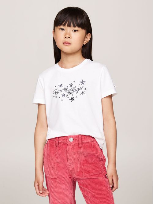 Polera De Niña Con Logo Script