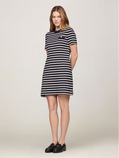 Vestido Con Diseño De Rayas