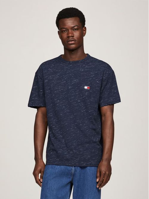 Polera Jaspeada Con Logo Regular Fit