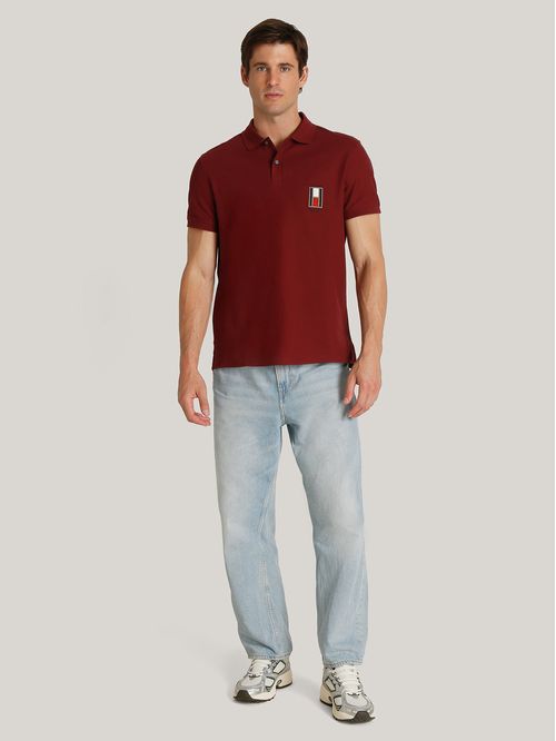 Polo De Corte Regular Con Logo Vertical