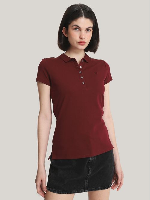 Polo Solid Slim Fit Con 5 Botones