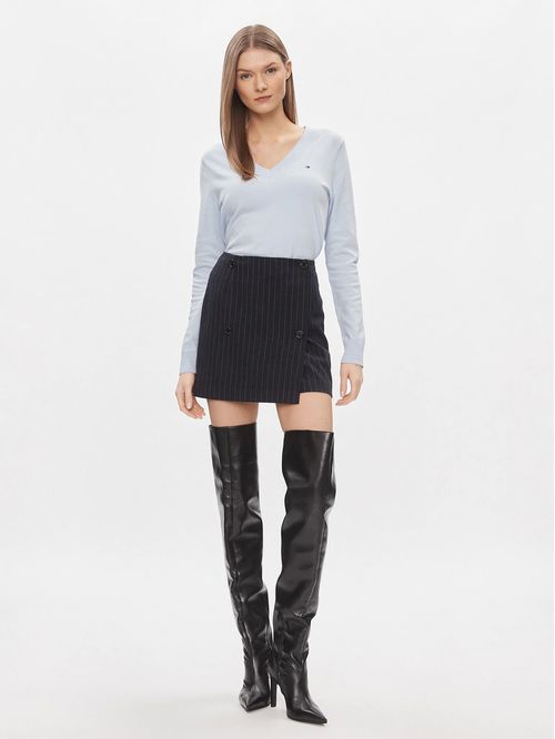 Sweater Solid V-Neck