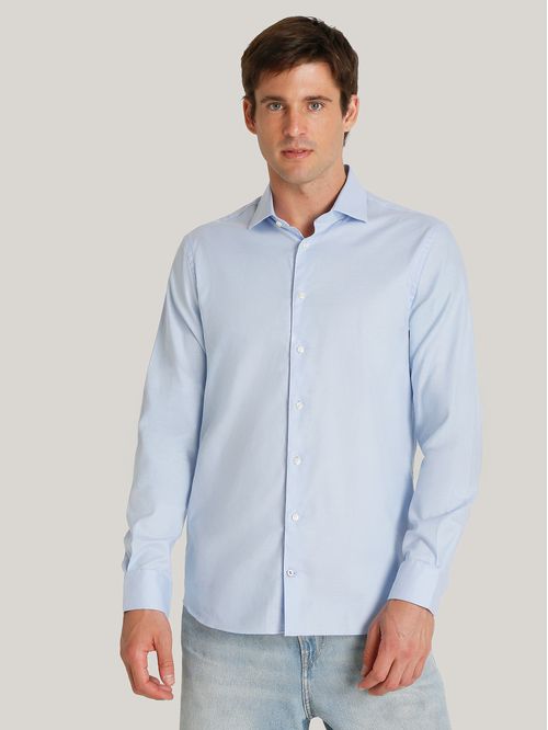 Camisa En Tejido Dobby Slim Fit