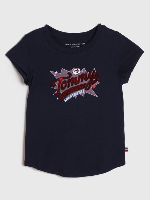 Polera Con Logo De Lentejuelas