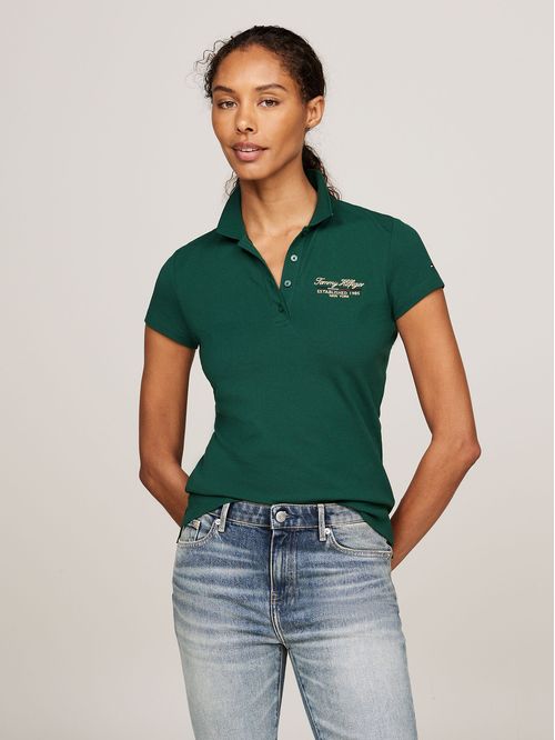 Polo Logo Script Slim Fit
