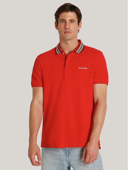 Polo Con Cuello A Contraste Regular Fit