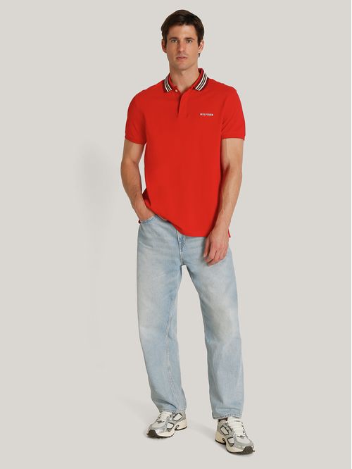 Polo Con Cuello A Contraste Regular Fit