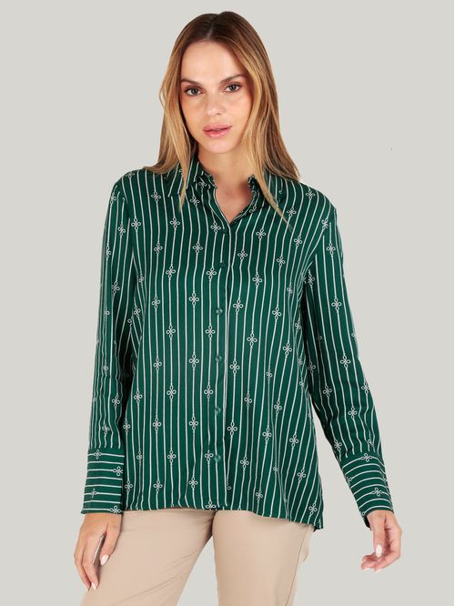 Camisa Fluid De Viscosa A Rayas