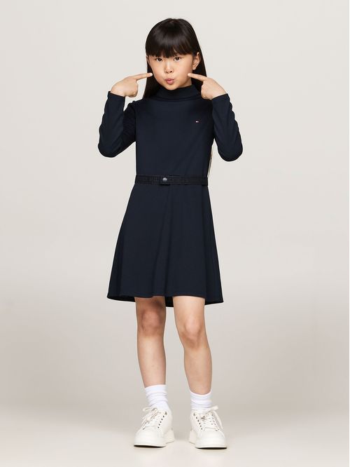 Vestido Solid Con Cinturón