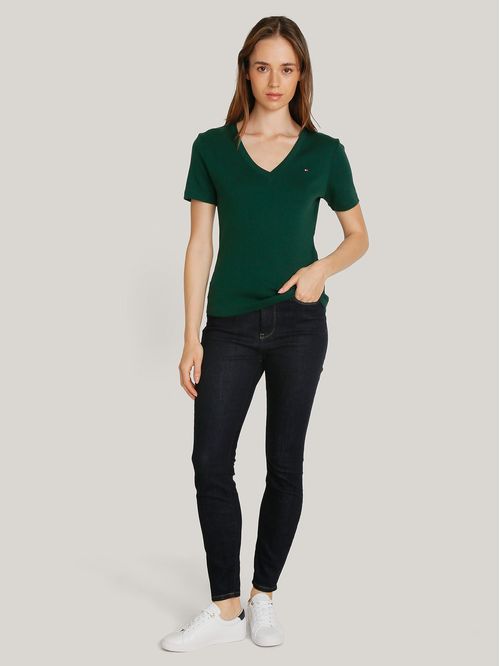 Polera A Rayas V-Neck Slim Fit