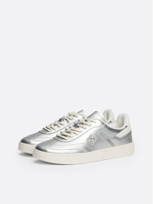 Zapatillas Heritage De Cuero Metalizado