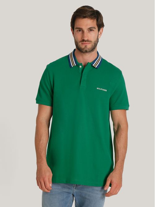 Polo Con Cuello A Contraste Regular Fit