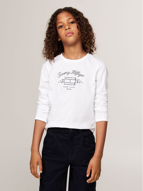 Polera De Niña Con Logo Gráfico