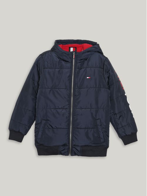 Parka De Niño Con Gorro Acolchada Con Logo