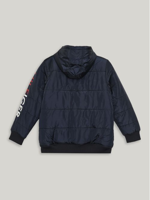 Parka De Niño Con Gorro Acolchada Con Logo