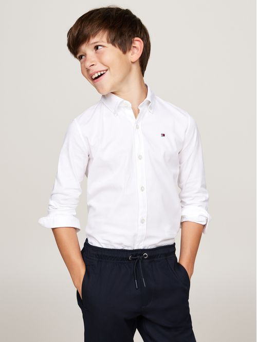 Camisa De Niño Dobby Regular Fit