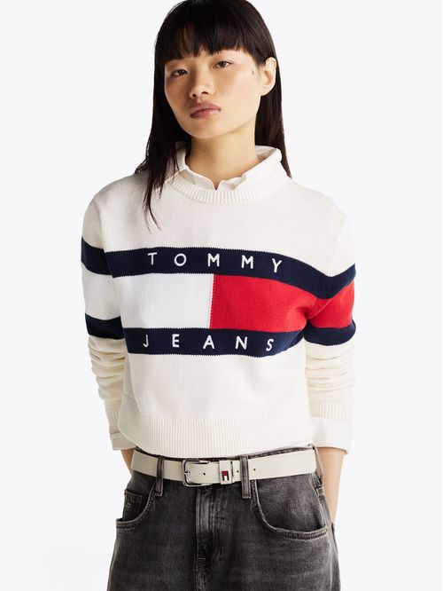 Sweater Color Block Relaxed Con Logo