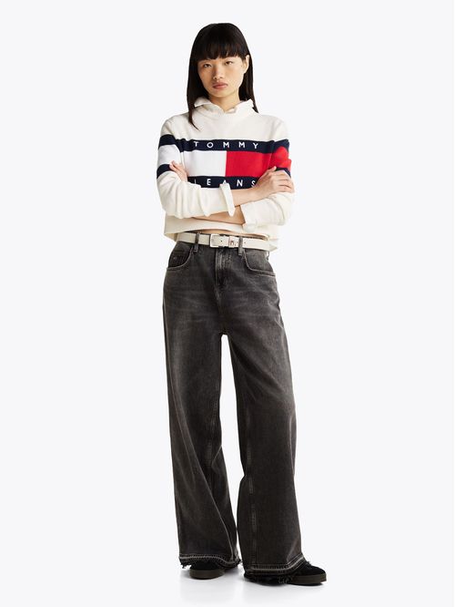 Sweater Color Block Relaxed Con Logo