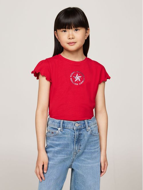 Polera De Niña Con Logo Metálico