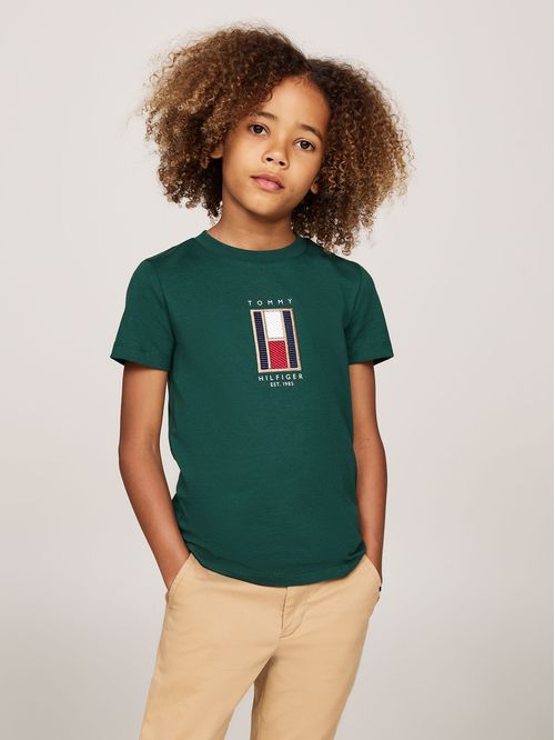 Polera Con Logo De Bandera Bordado