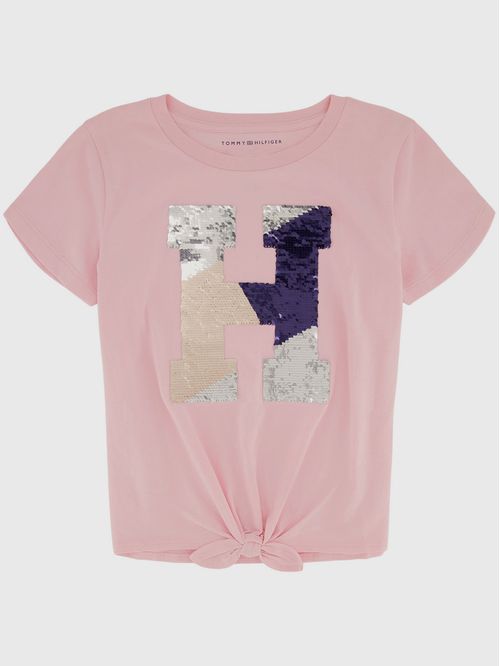 Polera De Niña Con Logo De Lentejuelas